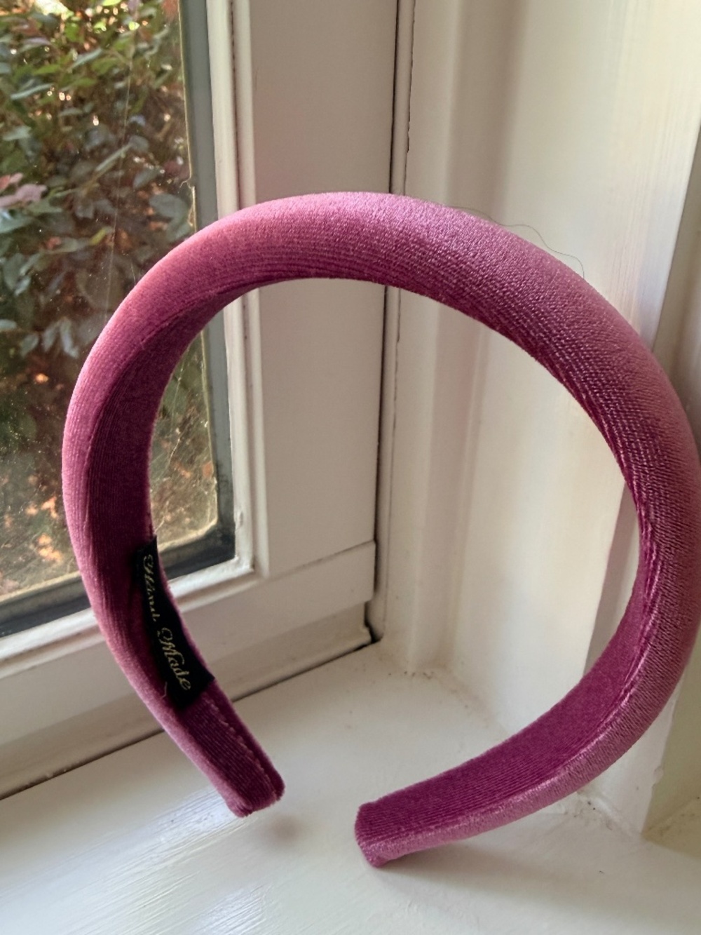 NWOT Free People Pink Mini Molly Velvet Headband